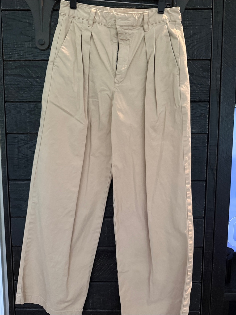 GAP women’s 6 P tan/Beige Wide-Leg Pleated Trousers